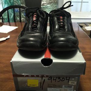 Prada Black and Red Women's Sneakers